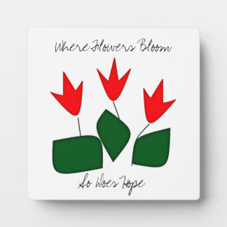 Plaque Photo Où fleurissent les fleurs