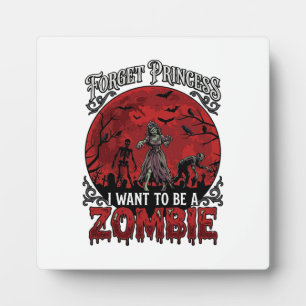 Plaque Photo Oubliez Princesse Zombie Lune de Sang Cimetière Ch