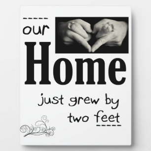 Plaque Photo Our Home Grew Two Feet