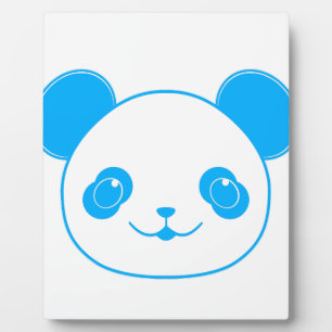 Plaque Photo Ours bleu Kawaii Panda