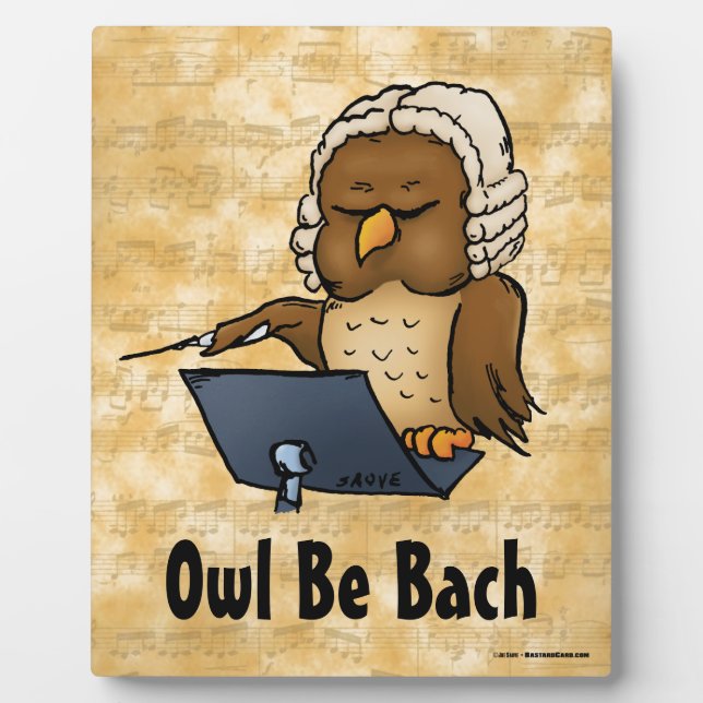 Plaque Photo Owl Be Bach (Devant)