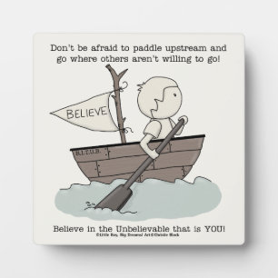 Plaque Photo Paddle en amont