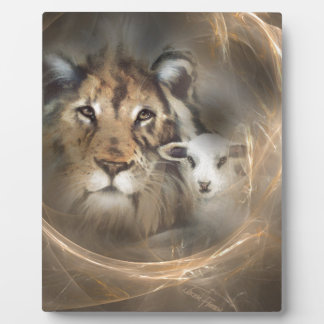 Plaque Photo Paix "agneau du lion" dons de christ religieux Jés