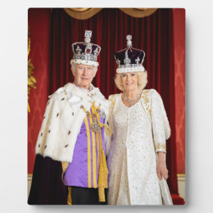 Plaque Photo Palais King Charles Queen Camilla Buckingham