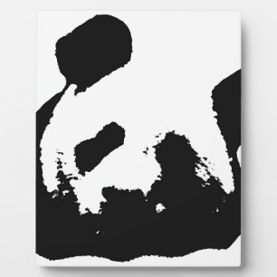 Plaque Photo Panda d'art noir blanc