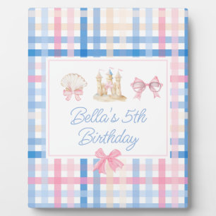 Plaque Photo Panneau de bienvenue Preppy Watercolor Beach Party