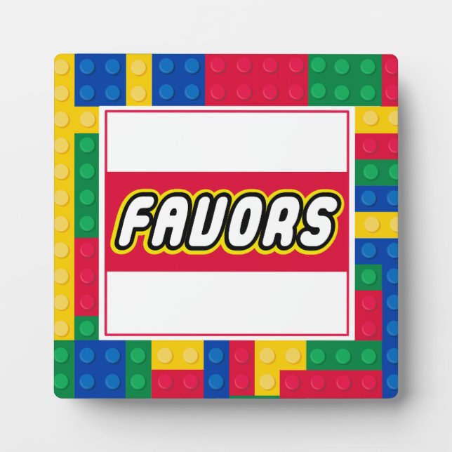 Plaque Photo Panneau de faveur de fête d'anniversaire Brick Bui (Devant)