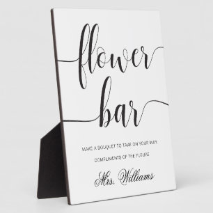 Plaque Photo Panneau de la barre de fleurs minimale moderne de 