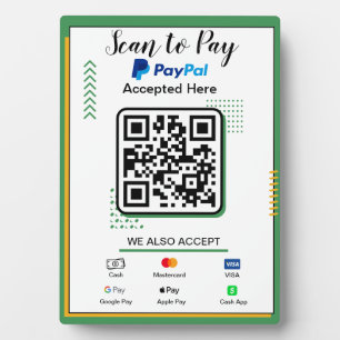 Plaque Photo Panneau de paiement pour entreprise Scan to Pay
