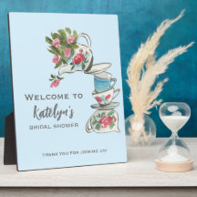 Panneau de table de bienvenue pour thé de mariage