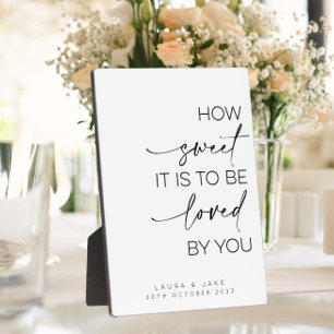 Plaque Photo Panneau de table de dessert - Comme il est doux à
