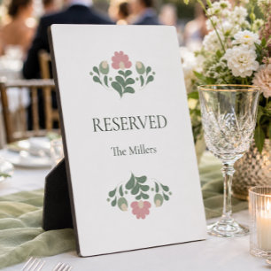 Plaque Photo Panneau de table de mariage réservé personnalisé