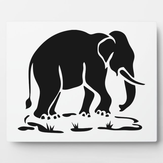 Plaque Photo Panneau de trekking des éléphants asiatiques devan (Devant)