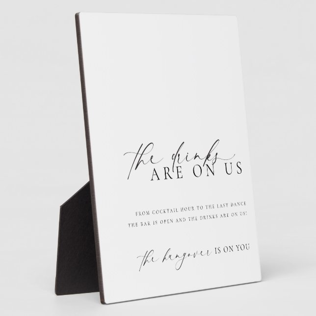 Plaque Photo Panneau du menu Ellesmere Modern Minimal Open Bar (Côté)