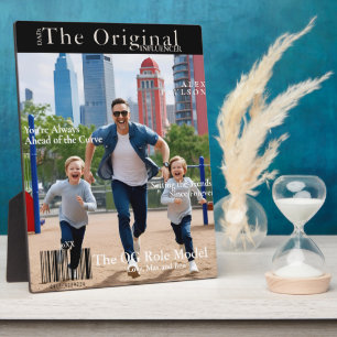 Plaque Photo Papa : Carte de couverture du magazine Influencer 