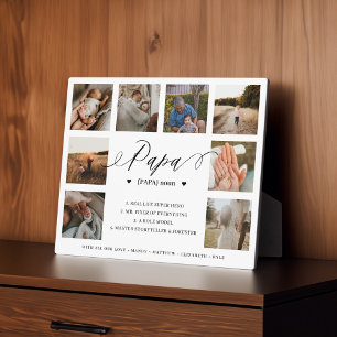 Plaque Photo Papa Définition Script Photo Collage