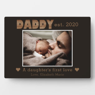 Plaque Photo Papa Etablit Fille prénom d'amour Photo