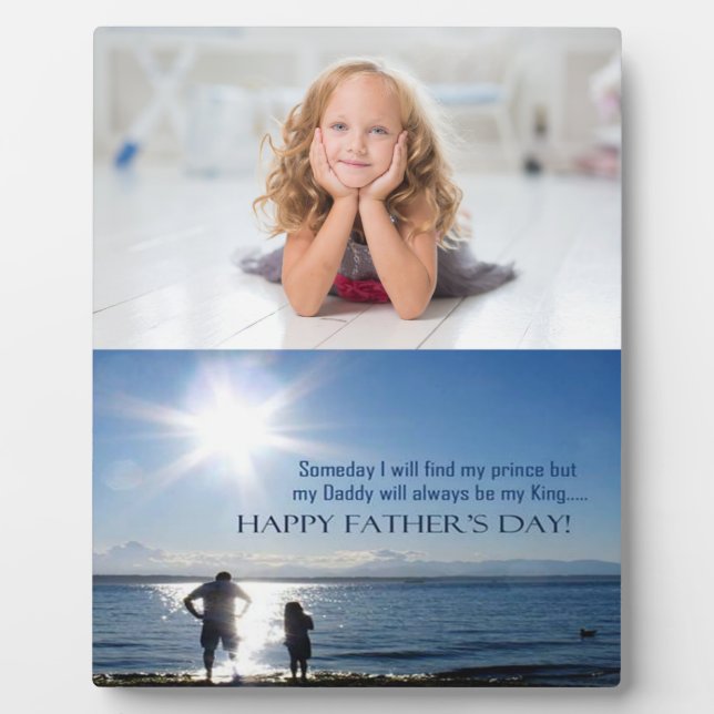 Plaque Photo "Papa, Mon Roi Forever (Devant)