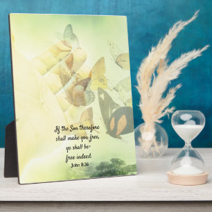 Plaque Photo Papillon à main rayé