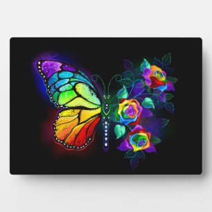 Plaque Photo Papillon arc-en-ciel