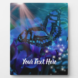 Plaque Photo Papillon Bleu Magique