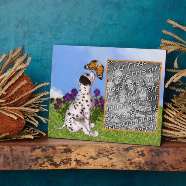 Plaque Photo Papillon de marionnettes dalmate Art Ajouter votre (Côté)