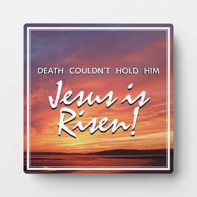 Plaque Photo PÂQUES Jésus ressuscité Résurrection CHRÉTIEN (Devant)