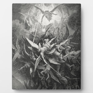 Plaque Photo Paradis Perdu Chute De Rebel Angels Gustave Dore