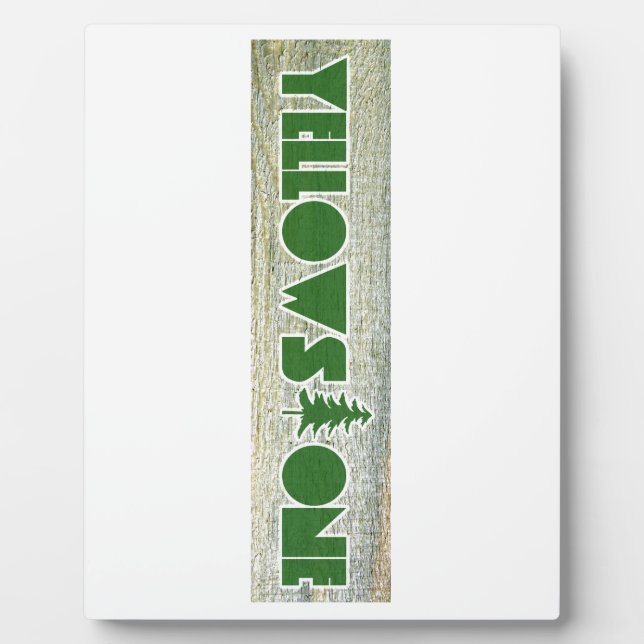 Plaque Photo Parc national de Yellowstone (Devant)