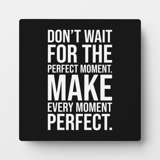 Plaque Photo Parfaire chaque instant - Motivation du succès (Devant)