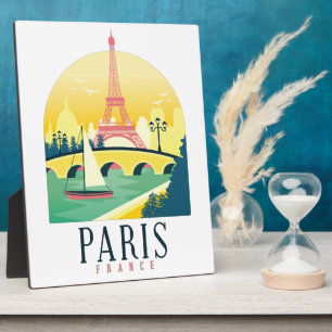 Plaque Photo Paris France Vintage voyage romantique