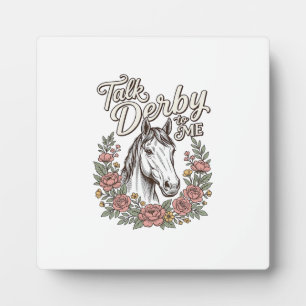 Plaque Photo Parle Derby à Moi Fleur Cheval Vintage Chemise_1