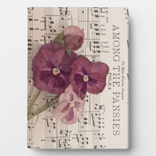 Plaque Photo Parmi Les Pansies