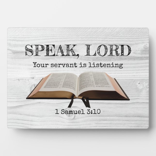 Plaque Photo Parole Personnalisé SEIGNEUR Samuel Bible Rustique (Devant)