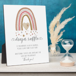 Plaque Photo Parties scintillant Arc-en-ciel rose moderne Étoil