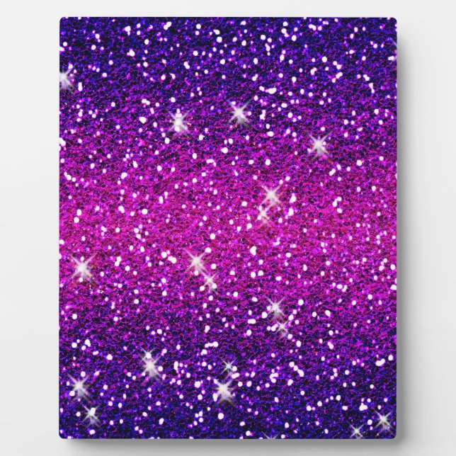 Plaque Photo Parties scintillant Étincelles Purple Pink Texture (Devant)