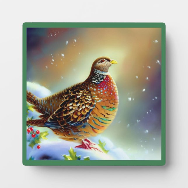 Plaque Photo Partridge de Noël 3 (Devant)