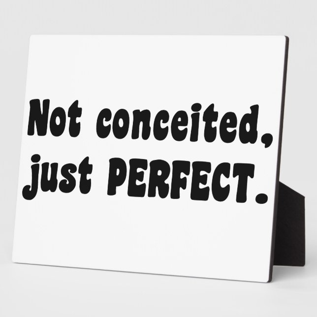 Plaque Photo Pas Concédé, Juste Parfait (Côté)