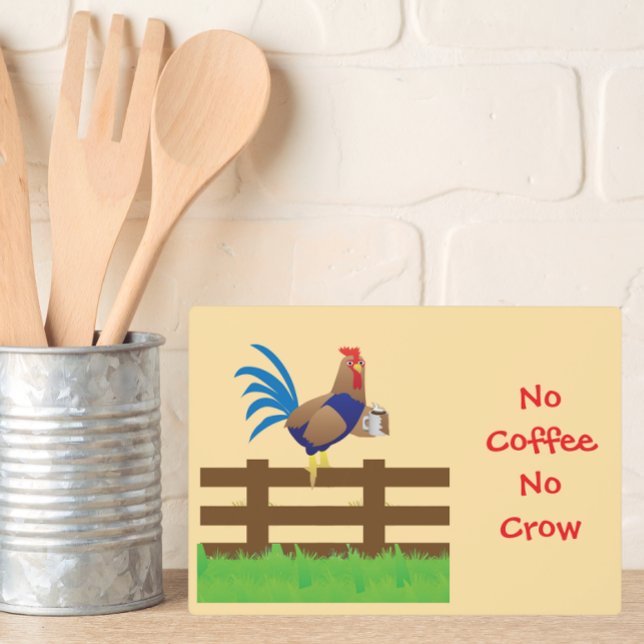 Plaque Photo Pas de café, pas de coq (Créateur téléchargé)