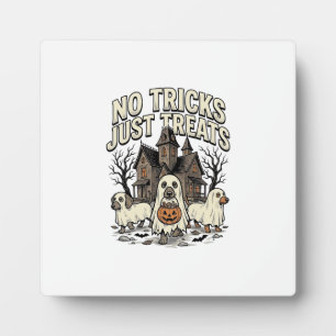 Plaque Photo Pas de tours, juste des friandises Halloween Dachs