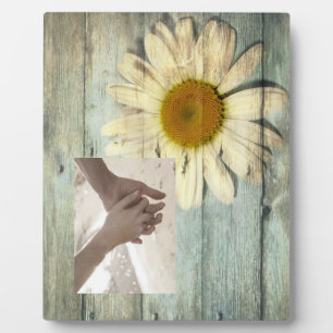 Plaque Photo pastel barncountry daisy wedwedding
