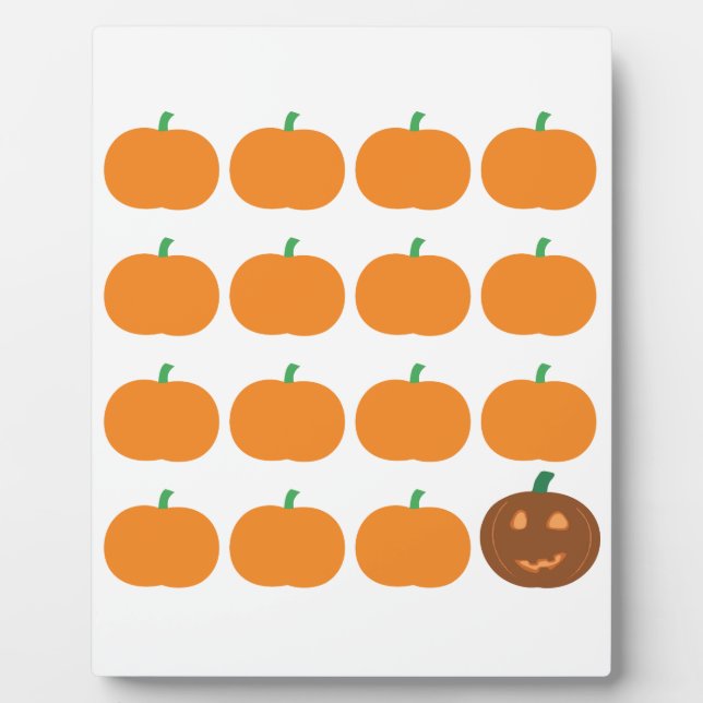 Plaque Photo Patch de citrouilles mignonnes pour Halloween (Devant)
