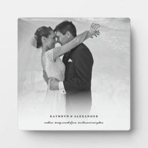 Plaque Photo Pâte photo Mariage à dégradé blanc classique