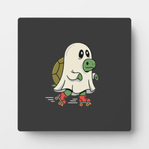 Plaque Photo Patins à roulettes Tortue Fantôme Design Halloween