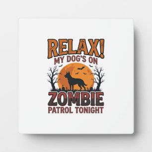Plaque Photo Patrouille de chien zombie conception de chemise H
