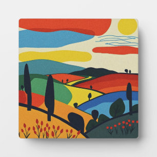 Plaque Photo Paysage Abstrait coloré