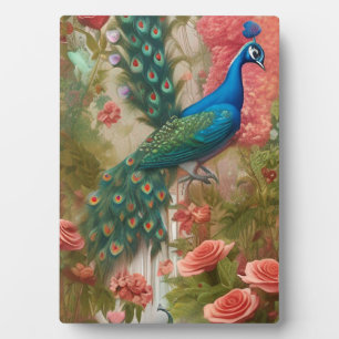 Plaque Photo Peacock en Apricot Jardin Rose