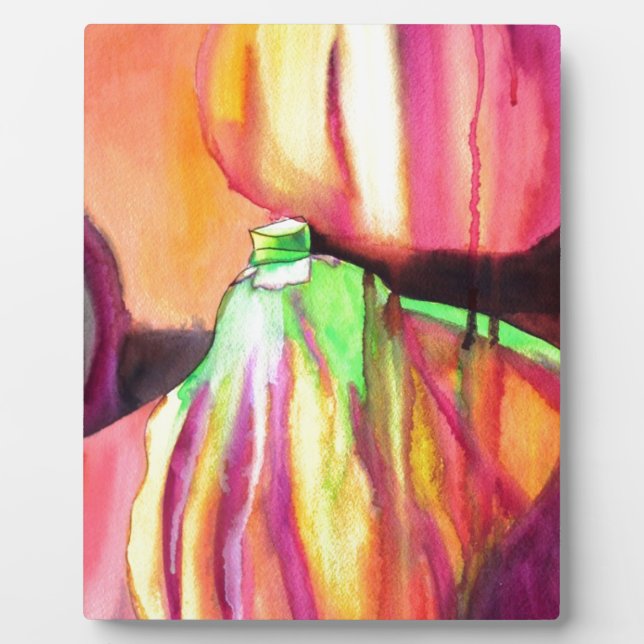 Plaque Photo Peinture à l'aquarelle originale d'art de figues v (Devant)