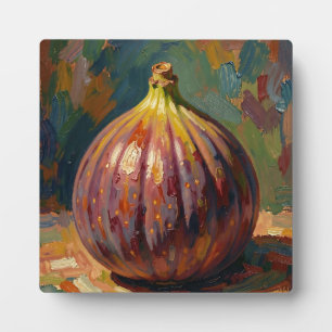 Plaque Photo Peinture de nature morte vibrante de figue