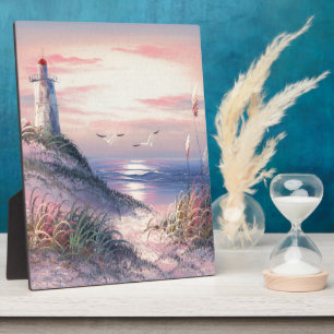 Plaque Photo Peinture D'Un Phare À L'Aube